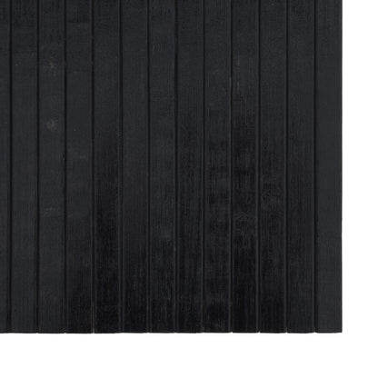 Tappeto Rettangolare Nero 100x500 cm in Bambù - homemem39
