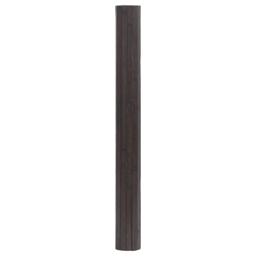 Tappeto Rettangolare Marrone Scuro 100x500 cm in Bambù | homemem39