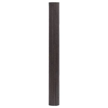 Tappeto Rettangolare Marrone Scuro 100x500 cm in Bambù | homemem39