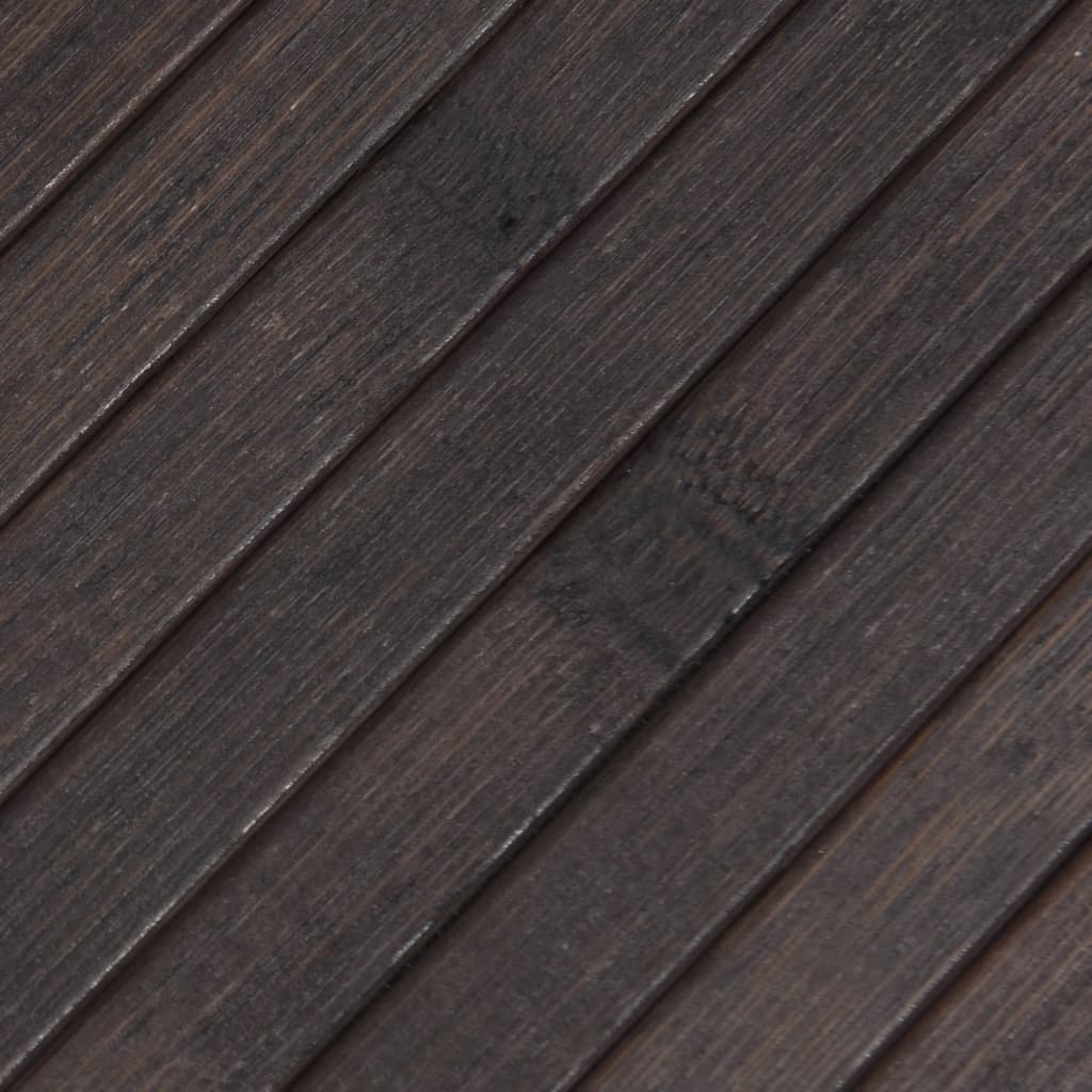 Tappeto Rettangolare Marrone Scuro 100x500 cm in Bambù | homemem39
