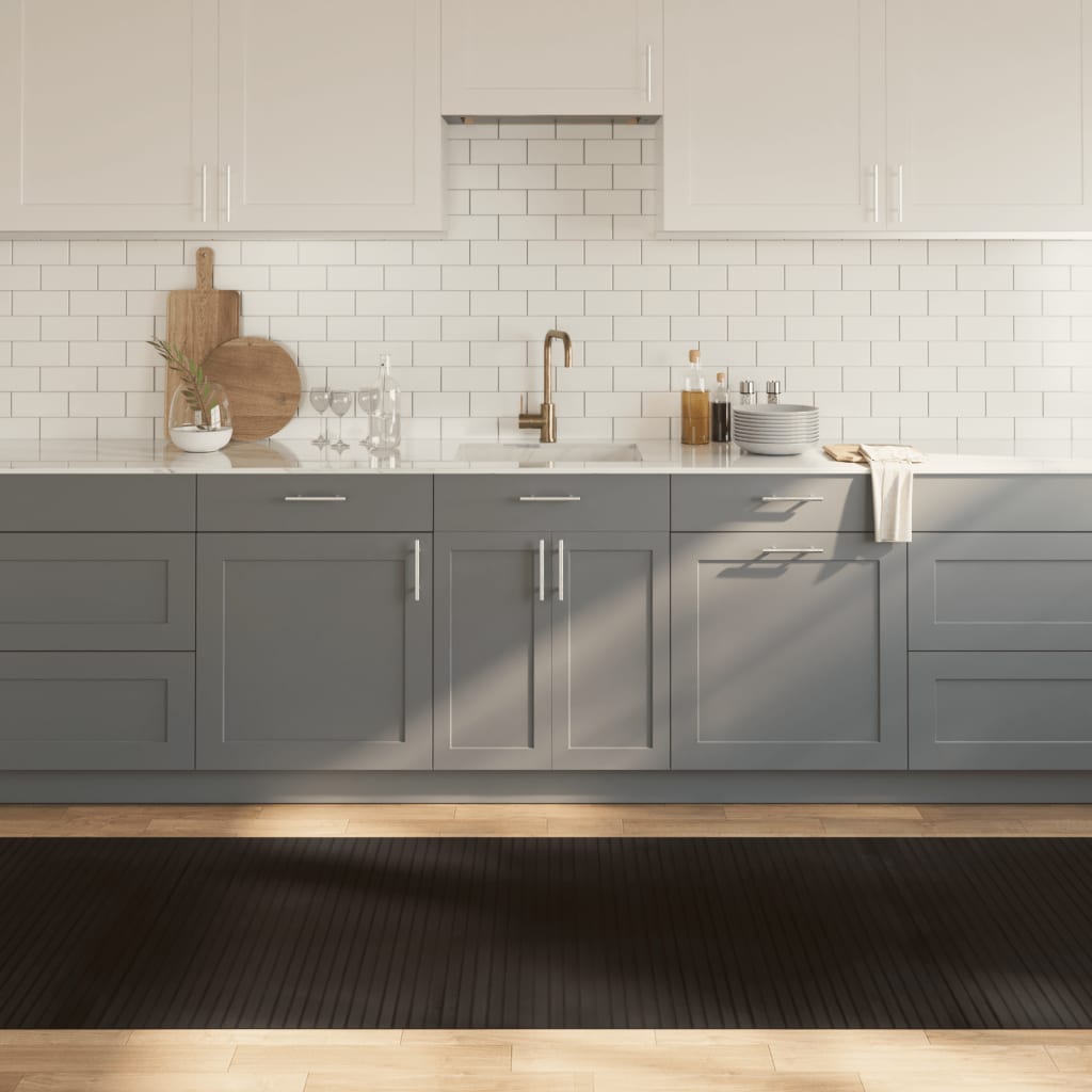 Tappeto Rettangolare Marrone Scuro 100x500 cm in Bambù | homemem39