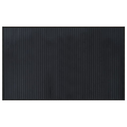 Tappeto Rettangolare Nero 60x100 cm in Bambù