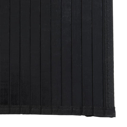 Tappeto Rettangolare Nero 60x200 cm in Bambù