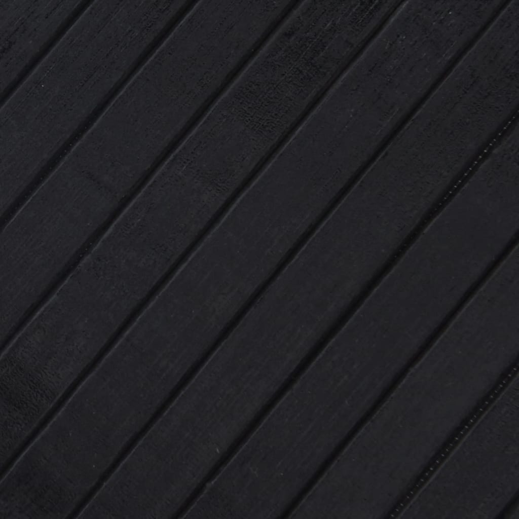Tappeto Rettangolare Nero 60x200 cm in Bambù