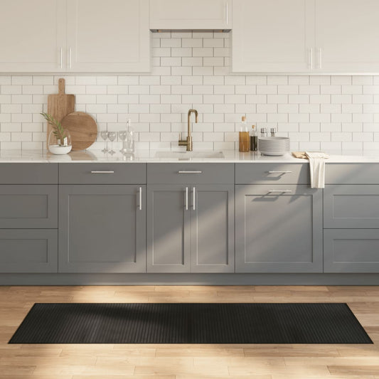 Tappeto Rettangolare Nero 60x200 cm in Bambù