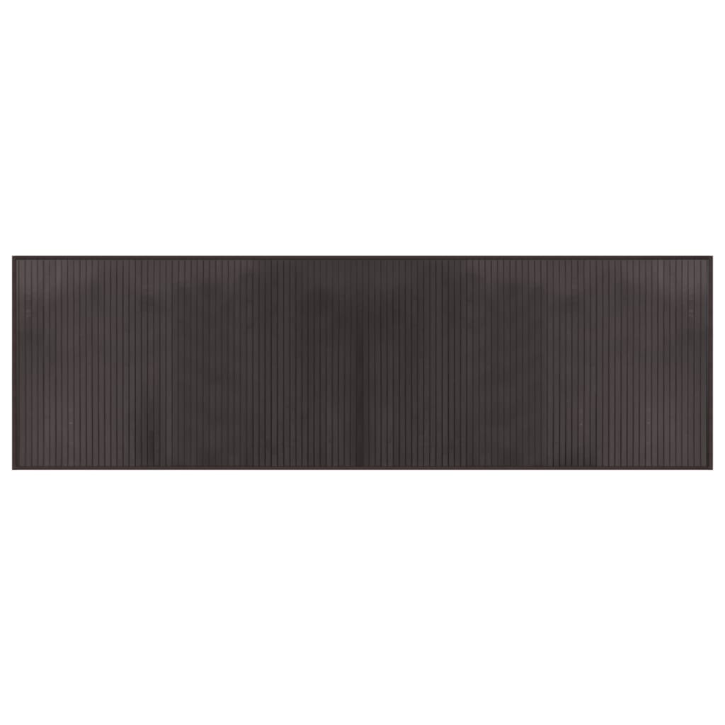 Tappeto Rettangolare Marrone Scuro 60x200 cm in Bambù