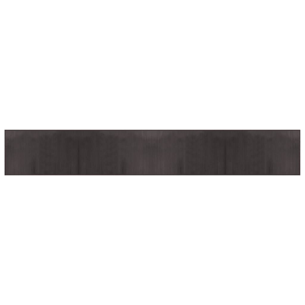 Tappeto Rettangolare Marrone Scuro 60x400 cm in Bambù - homemem39