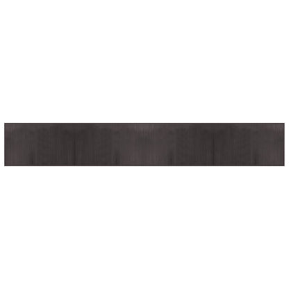 Tappeto Rettangolare Marrone Scuro 60x400 cm in Bambù - homemem39
