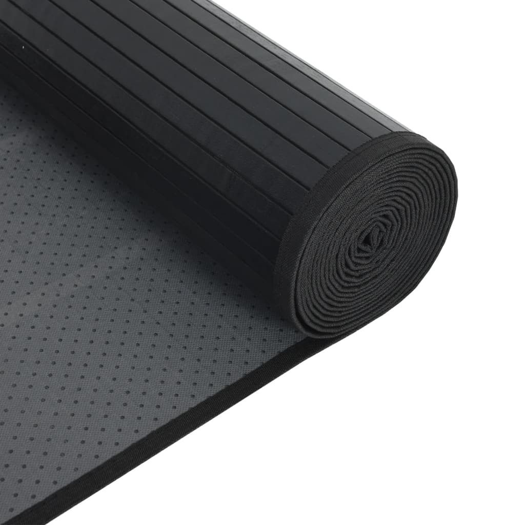Tappeto Rettangolare Nero 60x500 cm in Bambù - homemem39