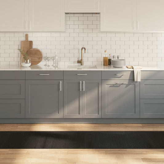 Tappeto Rettangolare Nero 60x500 cm in Bambù - homemem39