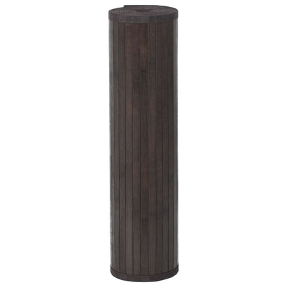 Tappeto Rettangolare Marrone Scuro 60x500 cm in Bambù - homemem39