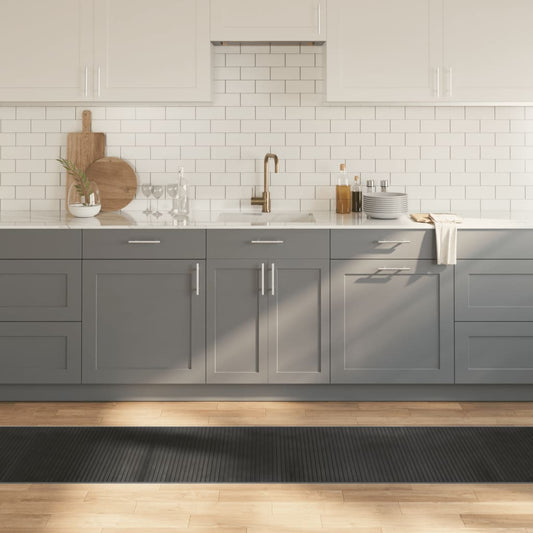 Tappeto Rettangolare Grigio 60x1000 cm in Bambù - homemem39