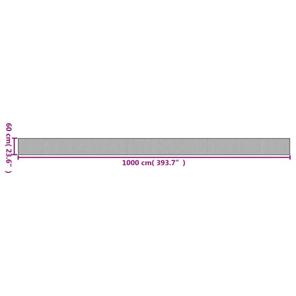 Tappeto Rettangolare Marrone Scuro 60x1000 cm in Bambù - homemem39