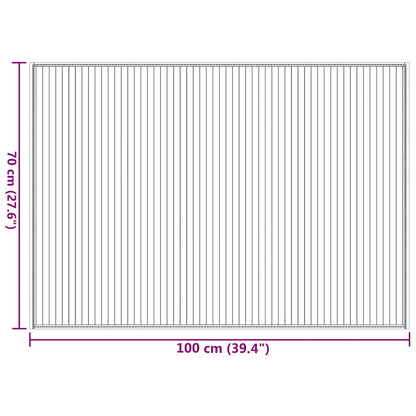 Tappeto Rettangolare Marrone 70x100 cm in Bambù | homemem39