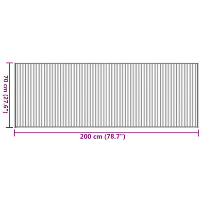 Tappeto Rettangolare Marrone 70x200 cm in Bambù - homemem39