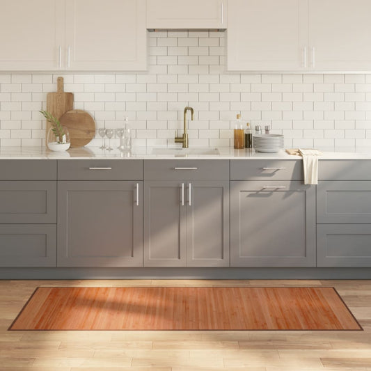 Tappeto Rettangolare Marrone 70x200 cm in Bambù - homemem39