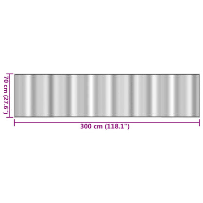 Tappeto Rettangolare Marrone 70x300 cm in Bambù - homemem39