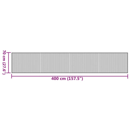 Tappeto Rettangolare Grigio 70x400 cm in Bambù - homemem39