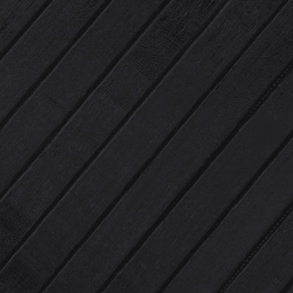 Tappeto Rettangolare Nero 70x1000 cm in Bambù - homemem39