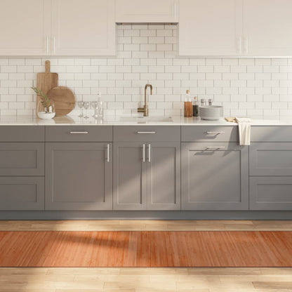 Tappeto Rettangolare Marrone 70x1000 cm in Bambù - homemem39