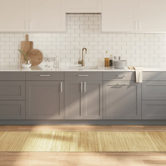 Tappeto Rettangolare Naturale Chiaro 70x1000 cm in Bambù - homemem39