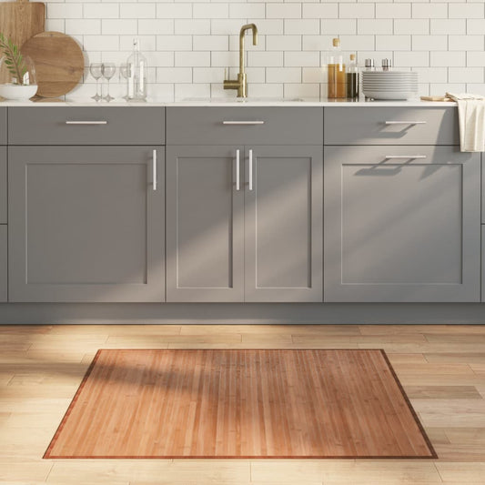 Tappeto Rettangolare Natura 80x100 cm in Bambù