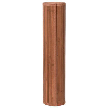 Tappeto Rettangolare Marrone 80x100 cm in Bambù - homemem39