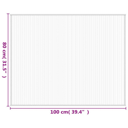 Tappeto Rettangolare Marrone 80x100 cm in Bambù - homemem39