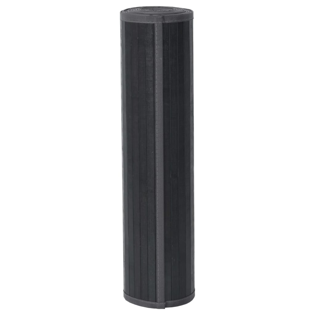 Tappeto Rettangolare Grigio 80x100 cm in Bambù