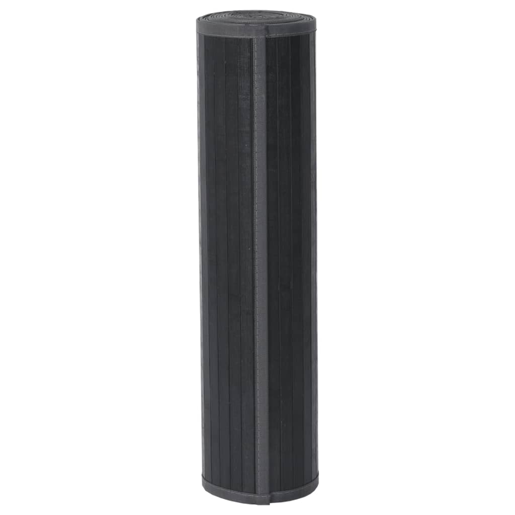 Tappeto Rettangolare Grigio 80x200 cm in Bambù