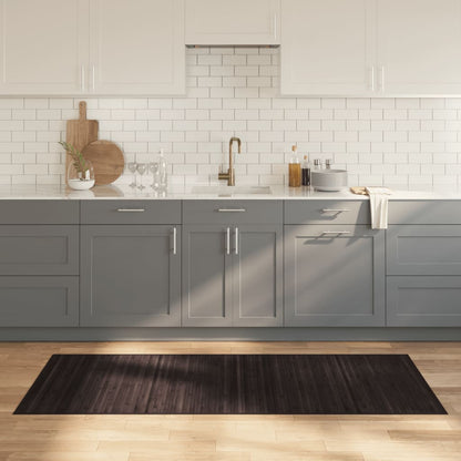 Tappeto Rettangolare Marrone Scuro 80x200 cm in Bambù