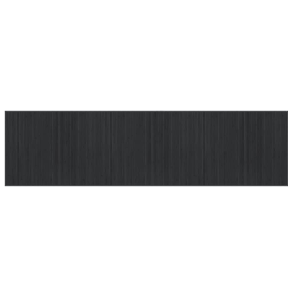 Tappeto Rettangolare Grigio 80x300 cm in Bambù