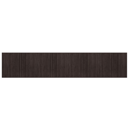 Tappeto Rettangolare Marrone Scuro 80x400 cm in Bambù - homemem39