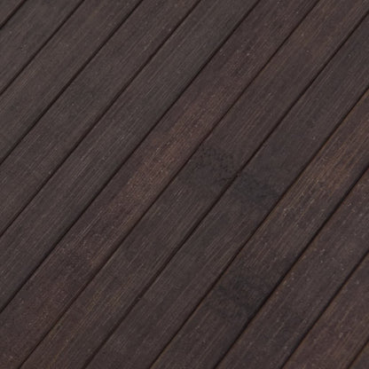 Tappeto Rettangolare Marrone Scuro 80x400 cm in Bambù - homemem39