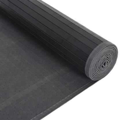 Tappeto Rettangolare Nero 80x500 cm in Bambù - homemem39