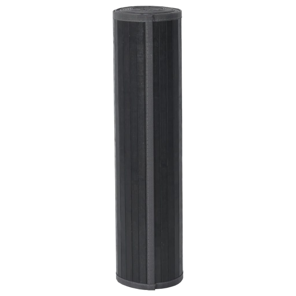 Tappeto Rettangolare Grigio 80x500 cm in Bambù