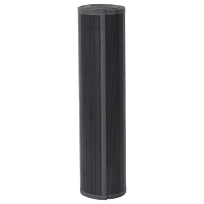 Tappeto Rettangolare Grigio 80x500 cm in Bambù