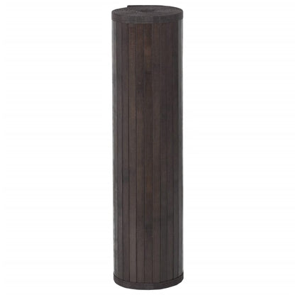 Tappeto Rettangolare Marrone Scuro 80x500 cm in Bambù - homemem39