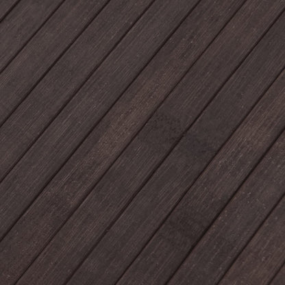 Tappeto Rettangolare Marrone Scuro 80x500 cm in Bambù