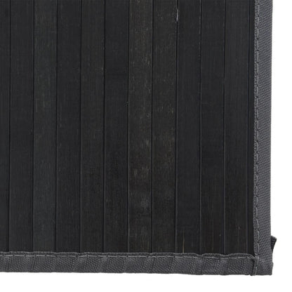 Tappeto Rettangolare Nero 80x1000 cm in Bambù - homemem39
