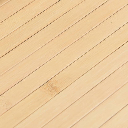 Tappeto Rettangolare Naturale Chiaro 80x1000 cm in Bambù