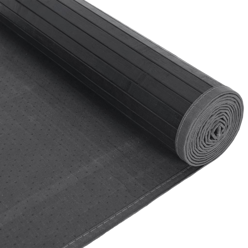 Tappeto Rettangolare Grigio 80x1000 cm in Bambù - homemem39