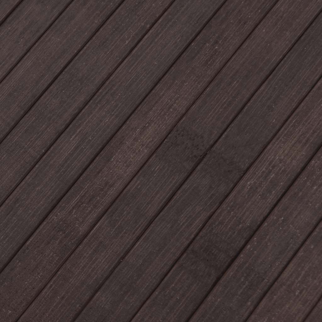 Tappeto Rettangolare Marrone Scuro 80x1000 cm in Bambù | homemem39