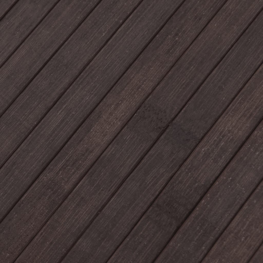 Tappeto Rettangolare Marrone Scuro 80x1000 cm in Bambù - homemem39