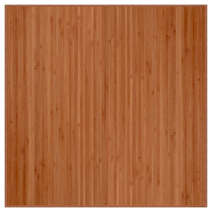 Tappeto Quadrato Marrone 100x100 cm in Bambù