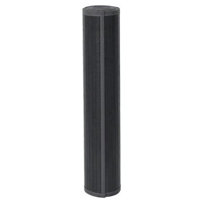 Tappeto Rettangolare Grigio 100x200 cm in Bambù - homemem39
