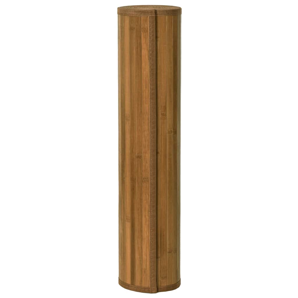 Tappeto Rettangolare Marrone 100x300 cm in Bambù | homemem39