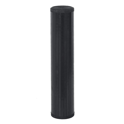 Tappeto Rettangolare Nero 100x400 cm in Bambù | homemem39