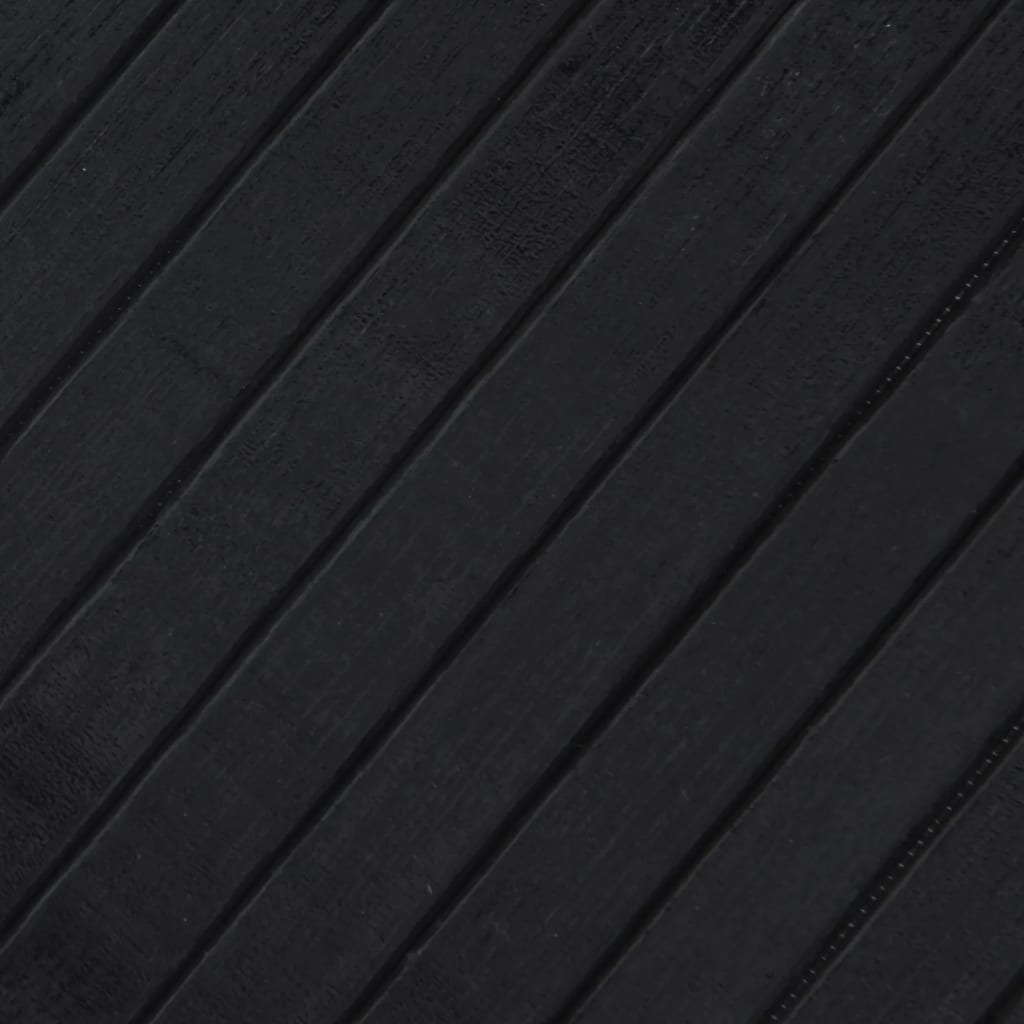 Tappeto Rettangolare Nero 100x400 cm in Bambù | homemem39