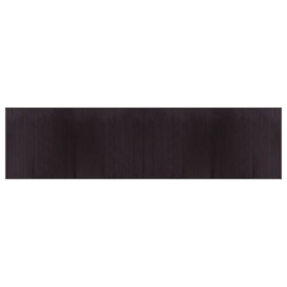 Tappeto Rettangolare Marrone Scuro 100x400 cm in Bambù